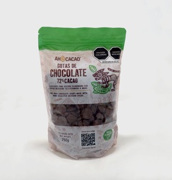 72% cacao DARK chocolate drops 750g